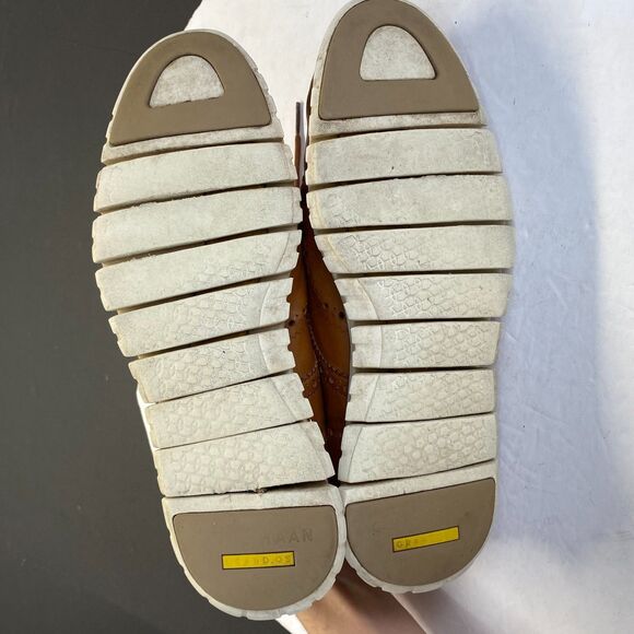 Cole Haan Zerogrand Men’s Size 10.5 M Brown Leather Wingtip Oxford Shoes C14493 - Picture 3 of 16